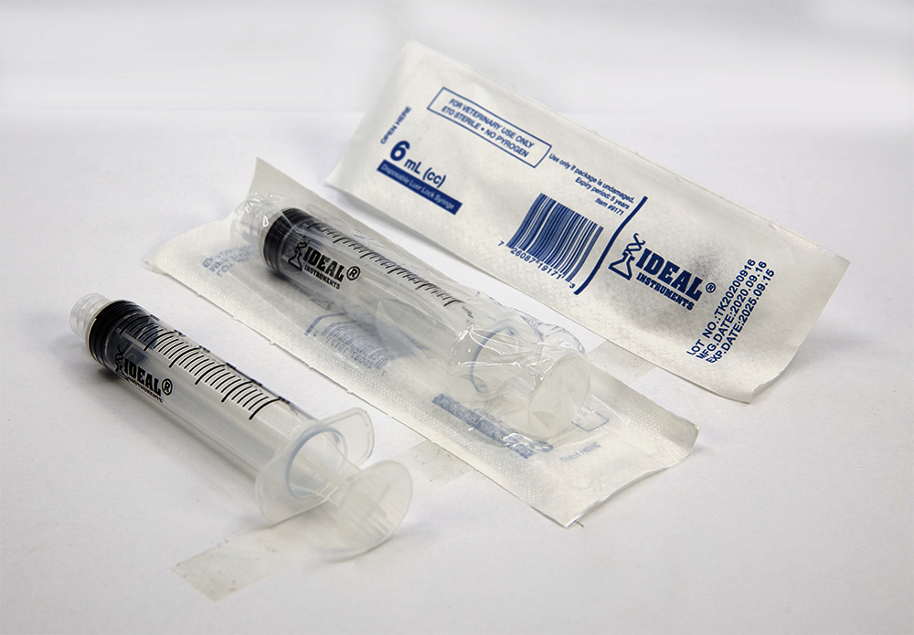 Ideal® Disposable Syringes & Combos - Standard Soft Packed, Luer Slip (6 CC)