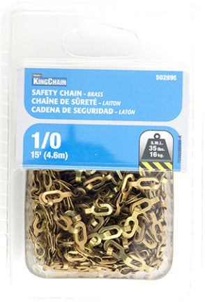 CHAIN BRASS SAFETY 1/0 X 15 FT