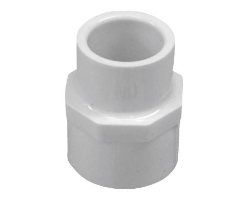 Genova Products PVC Schedule 40 Reducing Female Adapter (3/4" x 1/2", White)