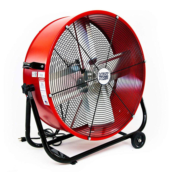 MaxxAir 24" Tilt Fan Barrel 2-Speed Direct Drive Drum Fan