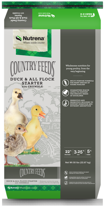 Nutrena® Country Feeds® Duck & All Flock Starter Crumble