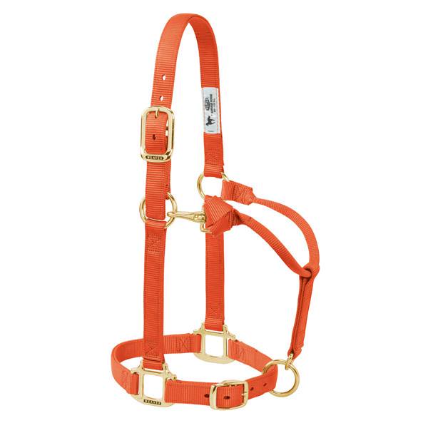 Weaver Leather Original Adjustable Chin And Throat Snap Halter Average Orange 1"