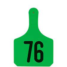 Y-Tex Numbered Large Cattle Id Ear Tags Green 76 - 100