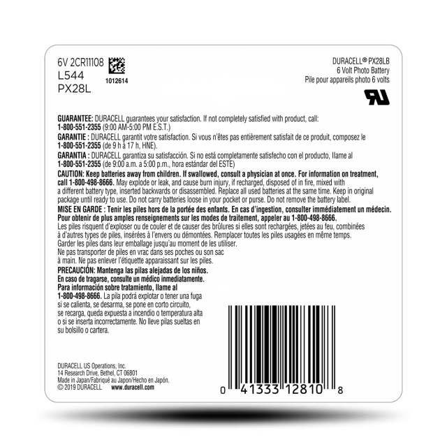 Duracell Lithium 28L Battery