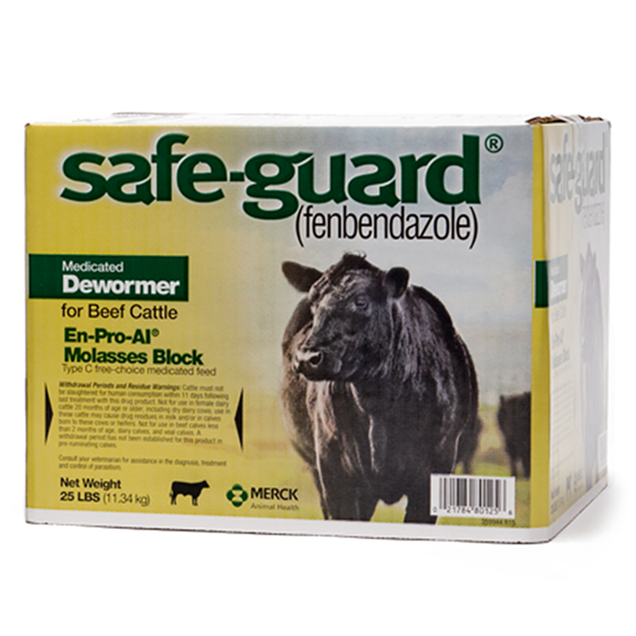 Merck Safe-Guard® (fenbendazole) ENPROAL Molasses Deworming Supplement Block (Medicated)