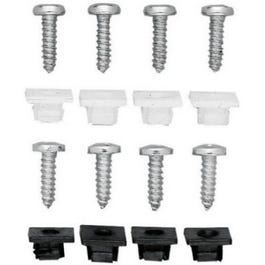 License Plate Fastener, Black,Nylon, 4-Pk.