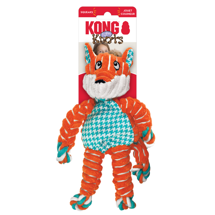 KONG Floppy Knots Fox Dog Toy