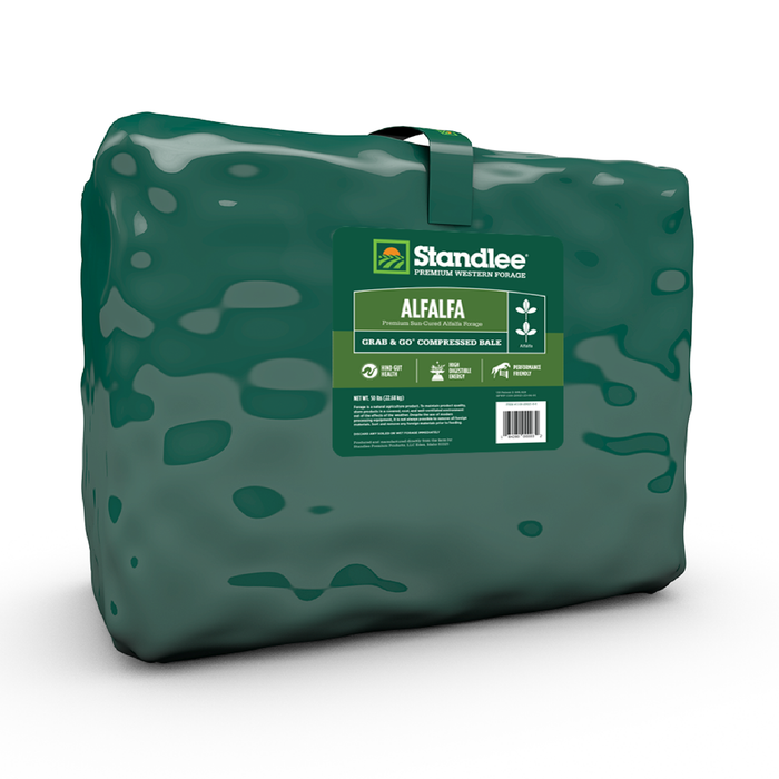 Standlee Premium Western Forage Alfalfa Grab & Go Compressed Hay Bale