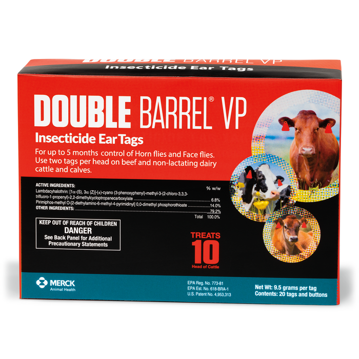 Merck Double Barrel® Vp Insecticide Ear Tags (20 Tags/Box)