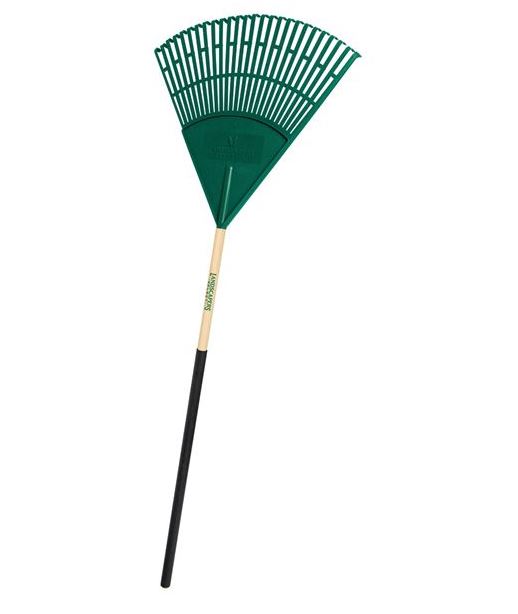 Landscapers Select Lawn/Leaf Rake Poly Tine Wood Handle (48" L Handle 26 Tines)