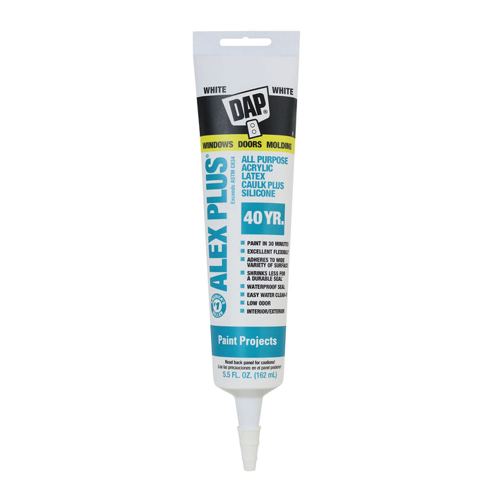 Dap Alex Plus® All Purpose Acrylic Latex Caulk Plus Silicone (10.1 FL OZ, Clear)