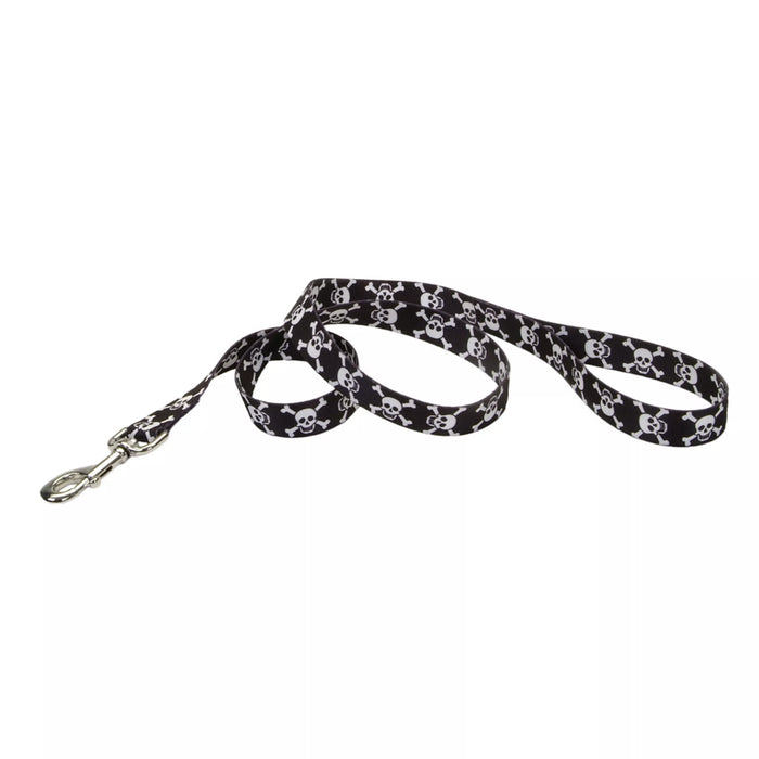 Coastal Pet Products Styles Dog Leash Black Skull 1" x 6'