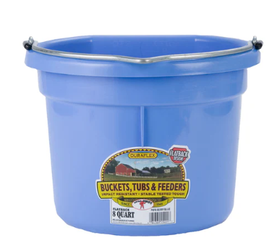 Little Giant 8 Quart Flat Back Plastic Bucket