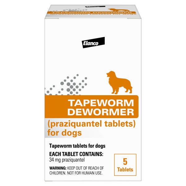 Elanco Tapeworm Dewormer (praziquantel tablets) for Dogs