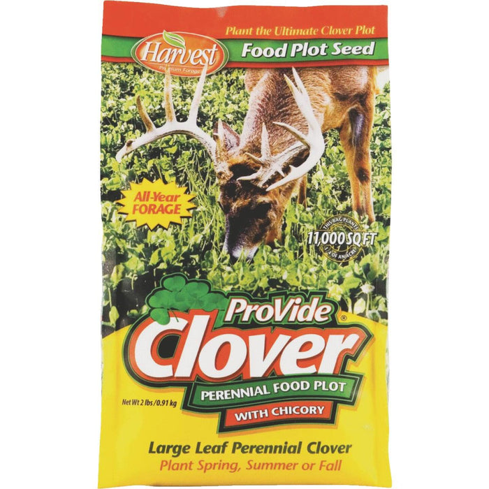 food plot seed for spring planting Evolved Harvest ProVide 2 Lb. 11,000 Sq. Ft. Coverage Area Clover Perennial Deer Forage Food Plot