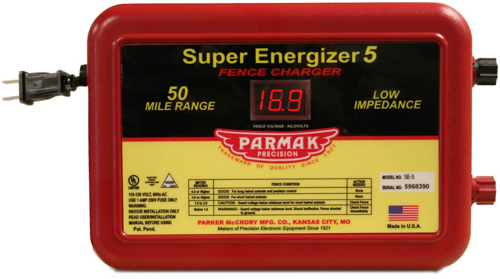 Parmak Super Energizer 5 Model SE-5 110-120 volt – AC Operated