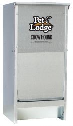 Pet Lodge Chow Hound Automatic Dog Feeder CH25 – Holds 25 Lbs Dry Food, Steel, Gray