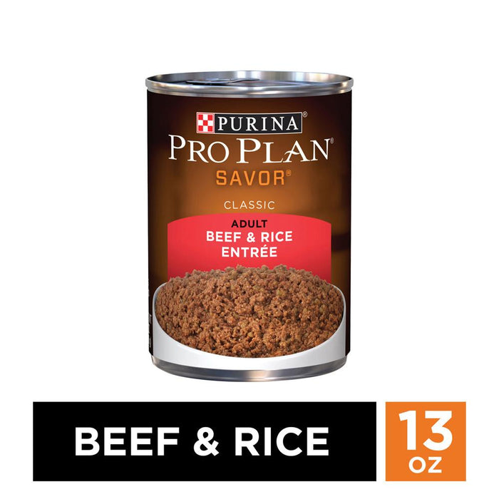 Purina Pro Plan Savor Adult Beef & Rice Entree Canned Dog Food