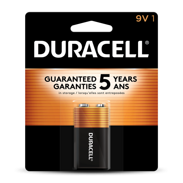 Duracell Coppertop 9V Alkaline Batteries