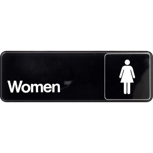 Hillman Group  Women's Restroom Sign (3" X 9")