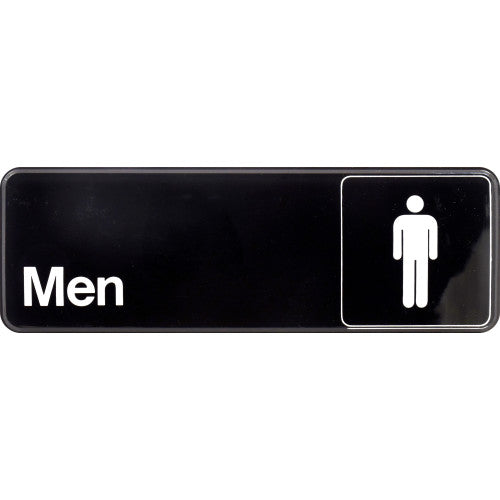 Hillman Group Men's Restroom Sign (3" X 9")