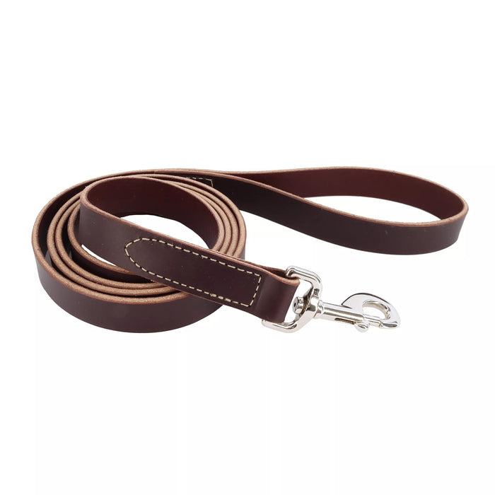 Coastal Pet Products Circle T Latigo Leather Dog Leash 3/4" x 6'