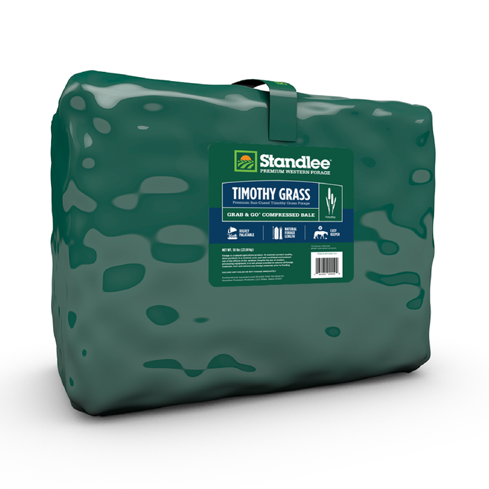 String Brles Standlee Premium Western Forage Timothy Grass Grab & Go Compressed Hay Bale
