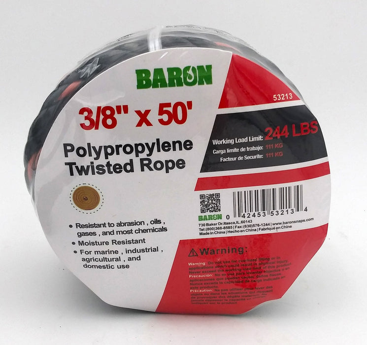 Baron Twisted Orange/Black Rope