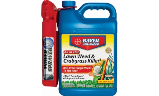 crabgrass herbicide for lawns Bayer 704080A All-In-One Lawn Weed & Crabgrass Killer, 32 oz