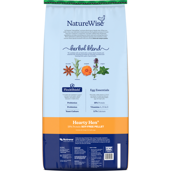 Nutrena® NatureWise® Hearty Hen® 18% Soy-Free Protein Pellet