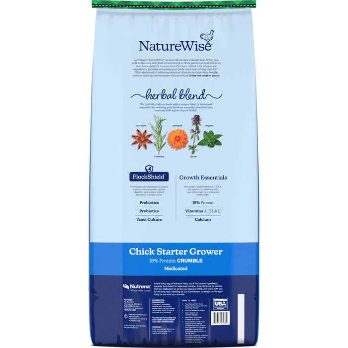 NatureWise® Chick Starter Grower 18% Protein Crumble Medicated