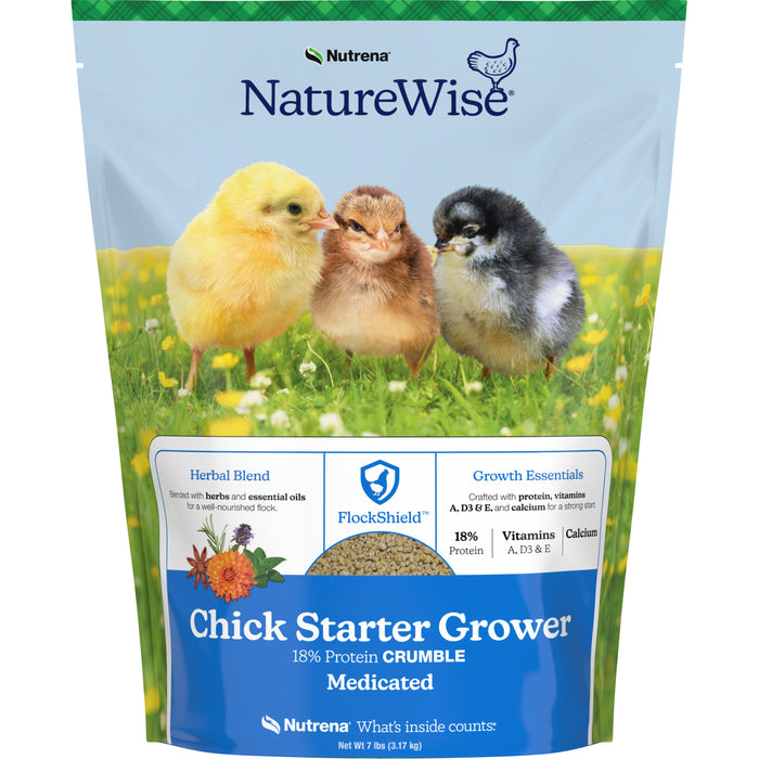 NatureWise® Chick Starter Grower 18% Protein Crumble Medicated