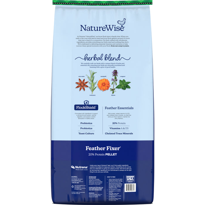 NatureWise® 20% Protein Feather Fixer Pellet Poultry Feed