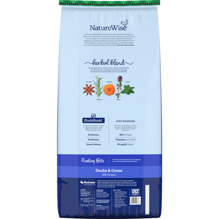 Nutrena® NatureWise® Nourishing Waterfowl 18% Protein Floating Bits