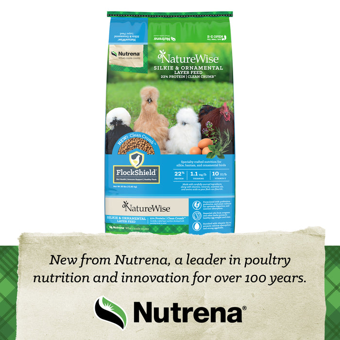 NatureWise® 22% Protein Silkie & Ornamental Layer Clean Crumb™ Poultry Feed