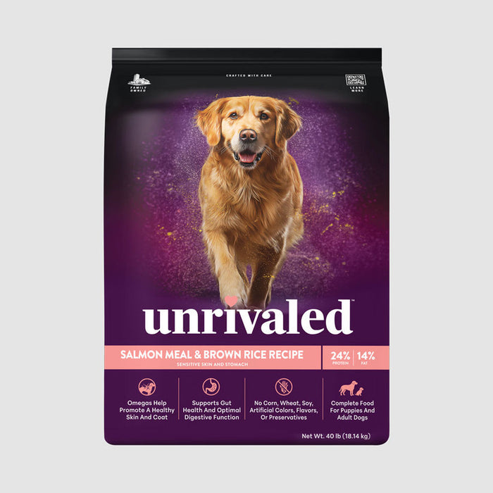 Unrivaled Salmon Meal & Brown Rice Recipe 24/14 Dog Food