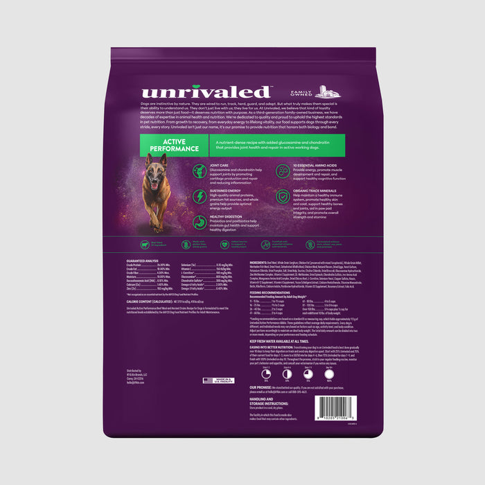 Unrivaled Active Performance Beef Meal and Ancient Grains Recipe 26/18 Dog Food