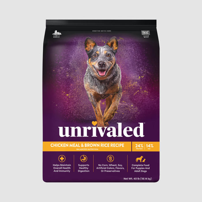 Unrivaled Chicken Meal & Brown Rice Recipe 24/14 Dog Food