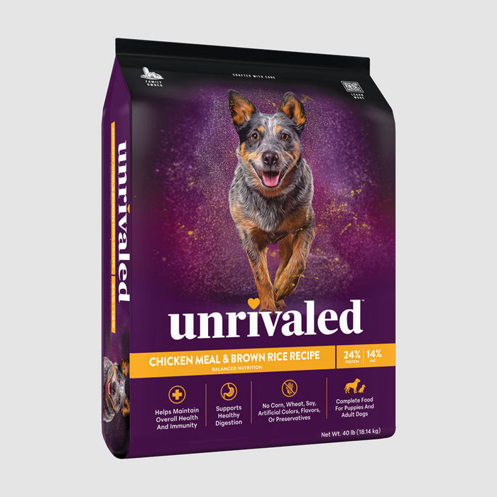 Unrivaled Chicken Meal & Brown Rice Recipe 24/14 Dog Food