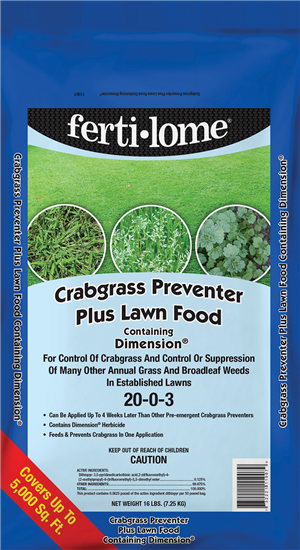 Ferti-lome Crabgrass Preventer Plus Lawn Food, 16-Lb