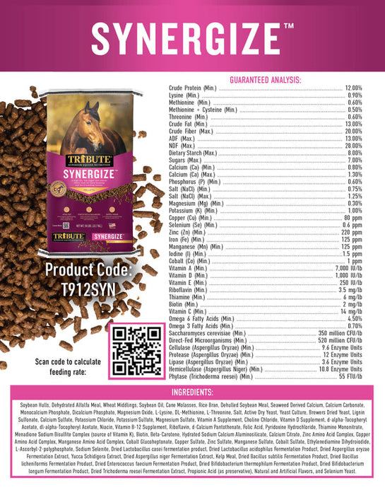 Tribute Synergize™ Pelleted Horse Feed