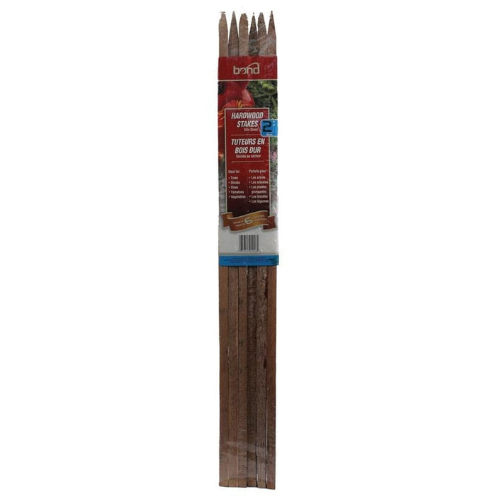 BOND HARDWOOD STAKES (3 Feet/6 Pack, NATURAL)