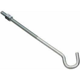 Hook Bolt with Hex Nut, Zinc, 3/8 x 10-In.
