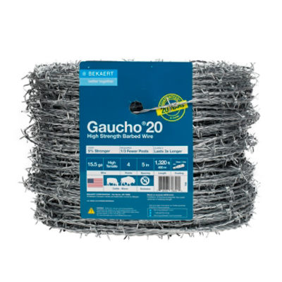 Bekaert Gaucho® 20 15.5 ga 4-Point 5" Spacing High Tensile Barbed Wire