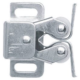 Cabinet Catch, Double Roller With Spear Strike, Zinc-Plated, 2-Pk.