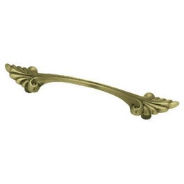 Cabinet Pulls, Antique Brass Traditional Bow, 3-In., 2-Pk.