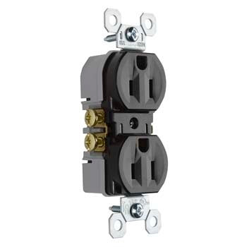 Pass & Seymour 15A/125V Trademaster® Tamper-Resistant Duplex Receptacle, Brown