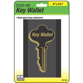 Key Wallet, Adhesive, Black