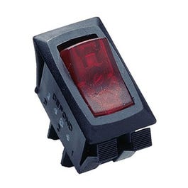 Illuminated Rocker Switch, Red, 12-Amp, 125-Volt