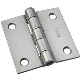 Plain Steel Removable-Pin Broad Hinge, 2-In.